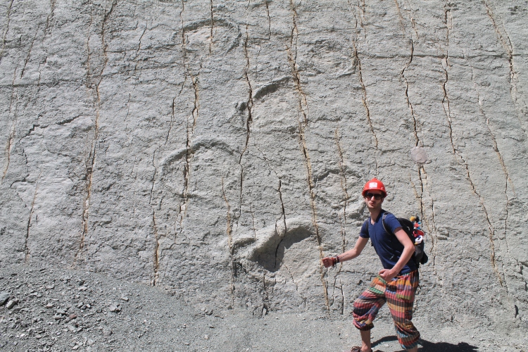 The largest collection of dinosaur footprints the the Parque Cretacio outside Sucre.