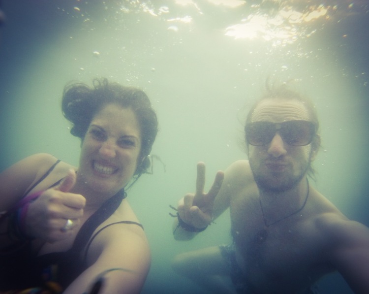 Standard underwater selfie.