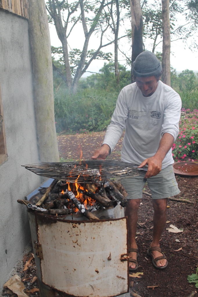 Rene cooking up some fish!